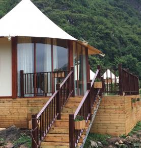 25 Square Meters Four Season Luxury Hotel Tent for Home / House with One Bedroom and Bathroom Space