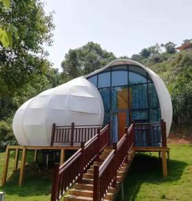 Factory price outdoor waterproof snail tent luxury resort glamping hotel tent